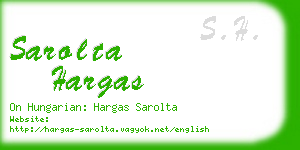 sarolta hargas business card